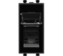 Компьютерная модульная розетка DKC RJ-45 1 модуль категории 5e Avanti "Черный квадрат" 4402461