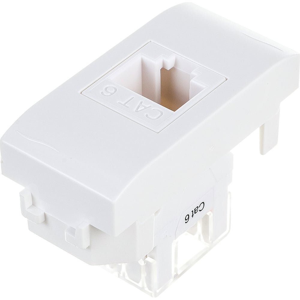 Компьютерная розетка DKC СП Brava 1 модуль RJ45 CAT.6 белая 76458B ...