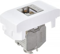 Розетка rj45 компьютерная viva кат 5e 1 модуль в кабель канал белый 45037 dkc