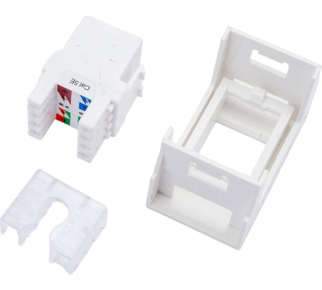 Компьютерная розетка DKC Viva 1 модуль RJ45 CAT.5E белая 45038