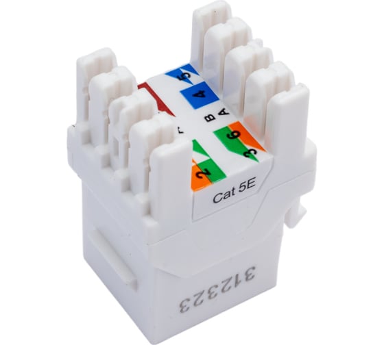 Компьютерная розетка DKC Viva 1 модуль RJ45 CAT.5E белая 45038