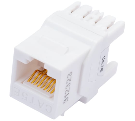 Компьютерная розетка DKC Viva 1 модуль RJ45 CAT.5E белая 45038