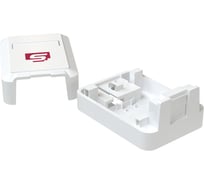 Корпус настенной розетки SYSMATRIX для установки 1-ой вставки типа Keystone Jack цвет белый ( 5шт, в упаковке ) MB 1WH.VI5