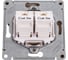Розетка компьютерная двойная Systeme Electric ArtGallery, RJ45+RJ45, кат. 5е, механизм, Песочный GAL001285 5