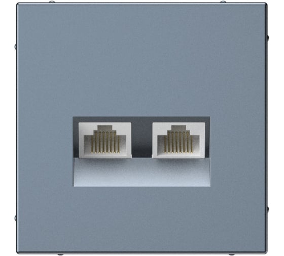 Розетка двойная компьютерная Systeme Electric ARTGALLERY RJ45+RJ45, кат. 5е, механизм, грифель GAL000785