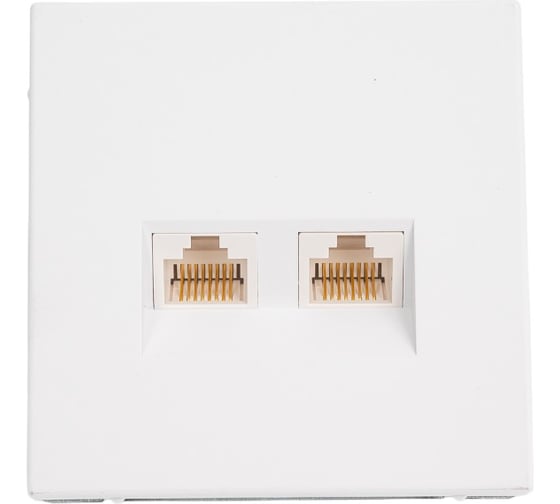 Розетка двойная компьютерная Systeme Electric ARTGALLERY RJ45+RJ45, кат. 5е, механизм, лотос GAL001385 1