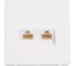 Розетка компьютерная двойная Systeme Electric ArtGallery, RJ45+RJ45, кат. 5е, механизм, Лотос GAL001385 1