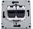 Розетка двойная компьютерная Systeme Electric ARTGALLERY RJ45+RJ45, кат. 5е, механизм, карбон GAL001085 3