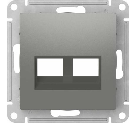 Накладка двойная для информационных функций типа Keystone Systeme Electric ATLASDESIGN сталь ATN000990