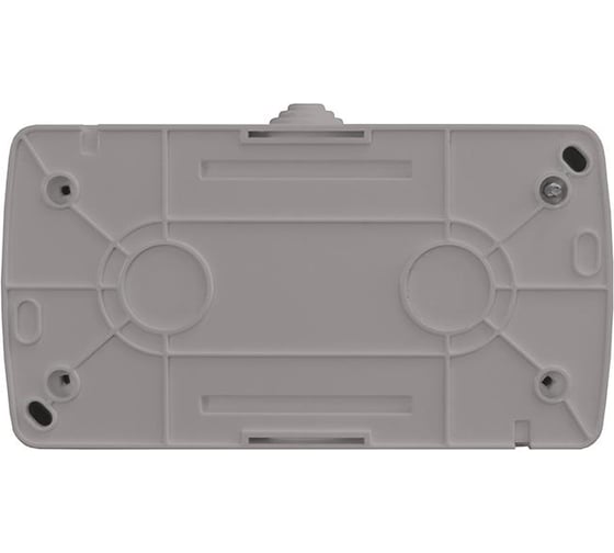 Розетка двухместная UNIVersal серия Клио, с прозрачной крышкой, IP54, с/з, о/у, 16А, 220В, серый, еврослот К2232-Gr