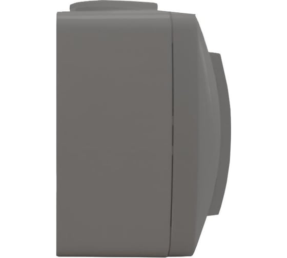 Розетка двухместная UNIVersal серия Клио, IP44, с/з, о/у, 16А, 220В, серый, еврослот К2231-Gr