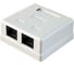 Внешняя розетка GCR Greenaccessories RJ-45 UTP 5e категория, 1порт+ RJ-11 Phone, VIVRJI45-5E+RJ11-1/1 1