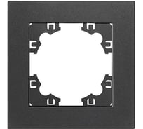 Рамка стеклянная одноместная IONICH UNIV серия Афина графит (еврослот) 2254