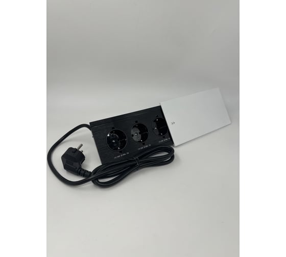 Встраиваемая розетка INRIOR для столешницы на 3 EURO, блок розеток скрытой установки ST-01-10