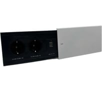 Встраиваемая розетка INRIOR для столешницы на 4 EURO, блок розеток скрытой установки ST-02-10