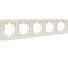 Рамка пятиместная универсальная UNIVersal серия Афина стеклянная, слоновая кость (ivory), еврослот 2276 1