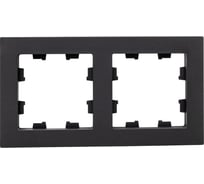 2-местная рамка EKF чёрная, пластик Эпика UP1-FPB-02