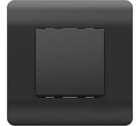 Выключатель 1-клавишный CHINT (NEW3-E) без фиксации, 10А, черный 431476