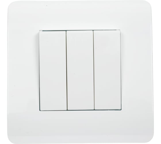 Переключатель 3-клавишный CHINT (NEW3-E) 10А, белый 431507 1