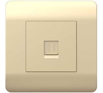 Розетка телефонная CHINT (NEW3-E) 1xRJ11, шампань 431414