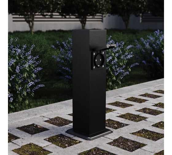 Столб уличный ST LUCE 2 розетки, черный, 3500W SL9012.405.00