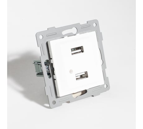 Розетка SPL 2xUSB A, 125-250V (белый) 204006