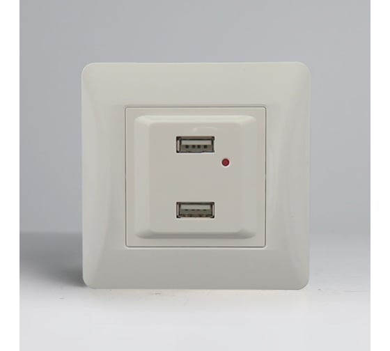 Розетка SPL 2xUSB A, 125-250V (белый) 204006