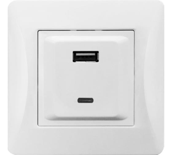 Розетка SPL 2xUSB A/C, 125-250V (белый) 204007 1