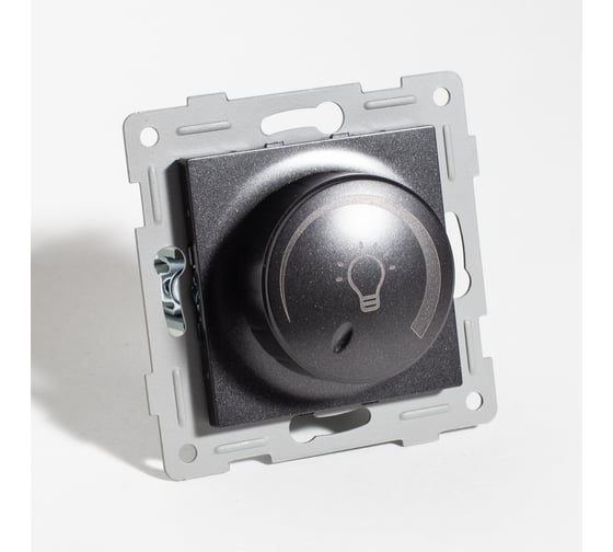 Светорегулятор поворотный SPL диммер для светодиодных ламп, 125-250V, 200W антрацит 205161