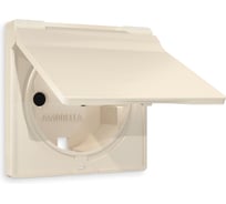 Лицевая панель Ambrella VOLT ALFA для электрической розетки с/з со шторками и крышкой IP44 AP3280