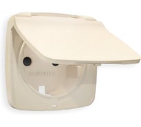 Лицевая панель Ambrella VOLT OMEGA для электрической розетки с/з со шторками и крышкой IP44 OP3280