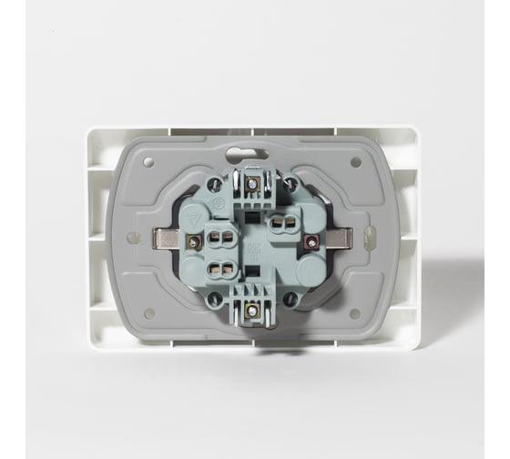 Розетка электрическая SPL 2x2К+З, 16А, 220-250V, белый 205003