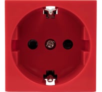 Розетка с з/к. со шторками красная Gigant 851107-1GI