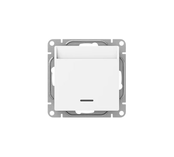 Механизм выключателя EKF карточный, с подсветкой, белый, Эпика UP1-SWW-card