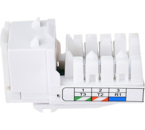 Механизм розетки телефонной RJ-12 6 контактов белый Gigant 855600-1GI