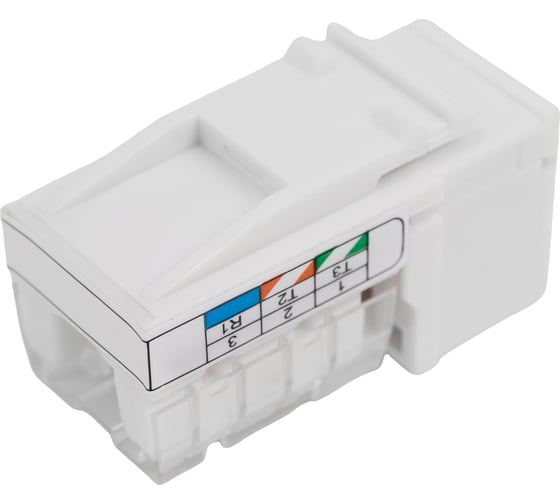 Механизм розетки телефонной RJ-12 6 контактов белый Gigant 855600-1GI 1