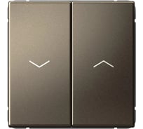 Выключатель для жалюзи Systeme Electric ARTGALLERY 2-клавишный, 2х сх.4, 10А, механизм, быстрозажим. клем., мокко GAL000619S