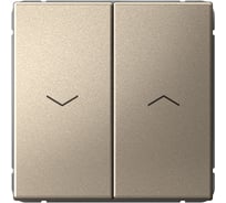 Выключатель для жалюзи Systeme Electric ARTGALLERY 2-клавишный, 2х сх.4, 10А, механизм, быстрозажим. клем., шампань GAL000519S