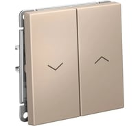 Выключатель для жалюзи 2-клавишный ArtGallery Systeme Electric 10 АХ механизм быстрозажимные клеммы Песочный GAL001219S