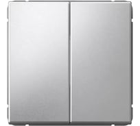 Выключатель кнопочный Systeme Electric ARTGALLERY 2-клавишный, 10АХ, механизм, быстрозажим. клем., алюминий GAL000317S