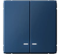 Выключатель с подсветкой 2-клавишный ArtGallery Systeme Electric 10 АХ, механизм, быстрозажимные клеммы, Аквамарин GAL001153S