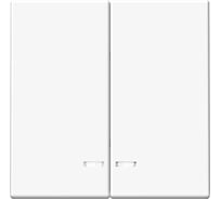 Выключатель с подсветкой 2-клавишный ArtGallery Systeme Electric 10 АХ, механизм, быстрозажимные клеммы, Белый GAL000153S