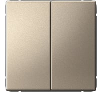 Выключатель 2-клавишный ArtGallery Systeme Electric 10 АХ, механизм, быстрозажимные клеммы, Шампань GAL000551S