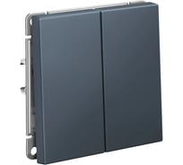 Выключатель Systeme Electric ARTGALLERY 2-клавишный, 10АХ, механизм, быстрозажим. клем., грифель GAL000751S