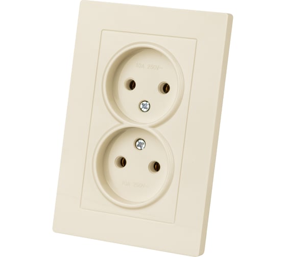 Розетка двойная TDM ELECTRIC 2П 10А 250В сл. кость "Сенеж" SQ1816-0134 1
