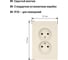 Розетка двойная TDM ELECTRIC 2П 10А 250В сл. кость "Сенеж" SQ1816-0134 3