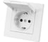 Розетка TDM ELECTRIC 2П+З 16А 250В IP44 с крышкой белая "Сенеж" SQ1816-0038 1