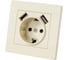 Розетка TDM ELECTRIC 2П+З 16А 250В + 2 USB порта 2,1А 5В сл. кость "Сенеж" SQ1816-0153 1