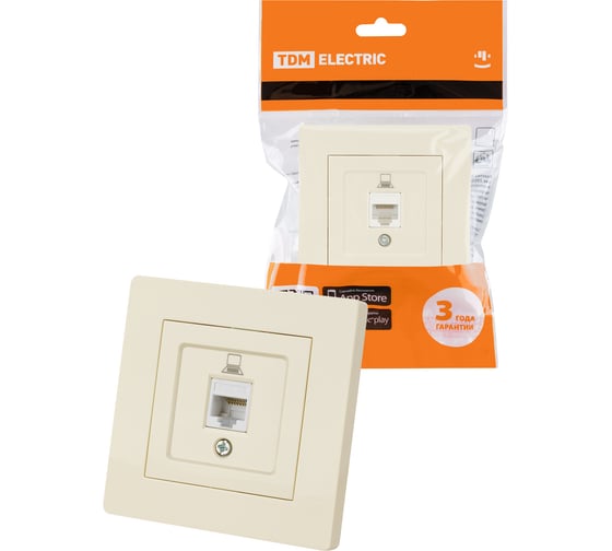 Розетка TDM компьютерная RJ45 сл. кость "Сенеж" SQ1816-0143
