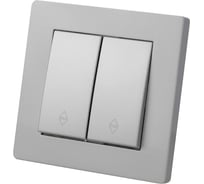 Выключатель TDM ELECTRIC на 2 направления 2 кл. 10А серебр. металлик "Сенеж" SQ1816-0216